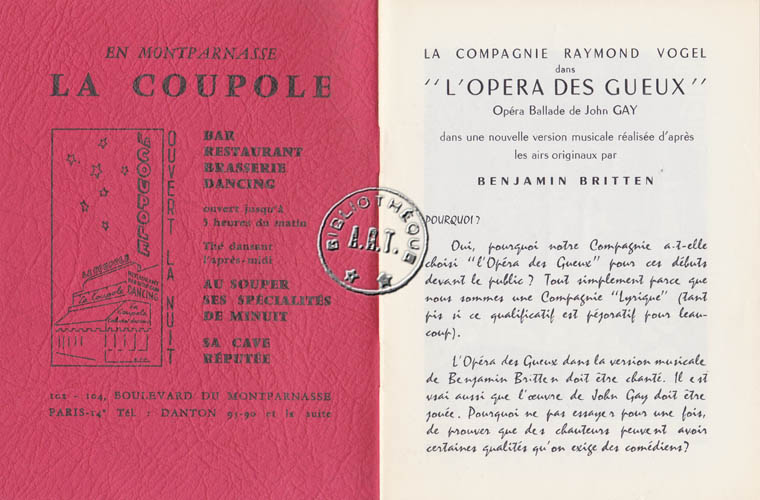 Les programmes de Théatre de l\
